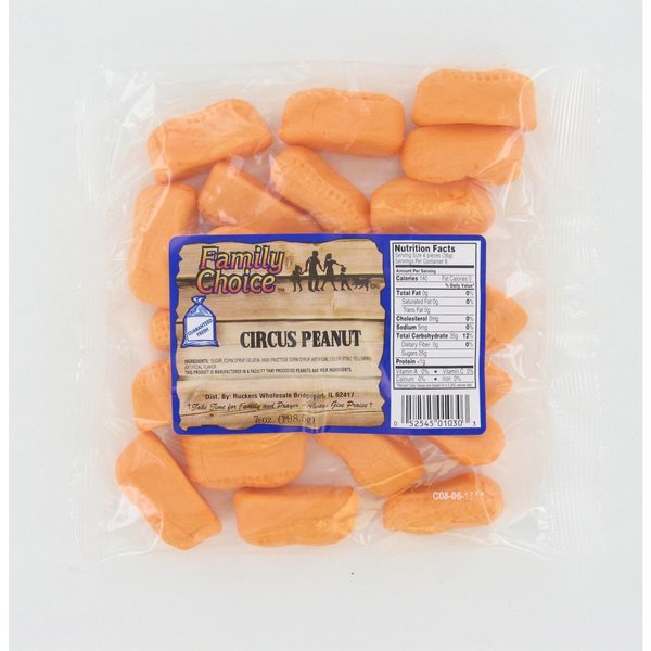 Ruckers Family Choice Circus Peanuts Candy 7 oz 1030